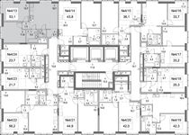 Планировка 2-комнатной квартиры, 53 м2