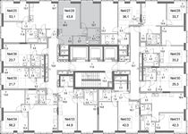 Планировка 1-комнатной квартиры, 43 м2