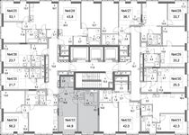 Планировка 1-комнатной квартиры, 44 м2