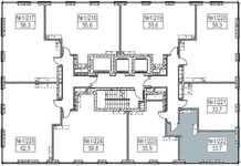 Планировка 1-комнатной квартиры, 33 м2
