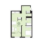Планировка 1-комнатной квартиры, 56 м2
