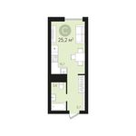 Планировка квартиры студии, 25 м2