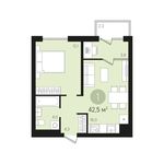 Планировка 1-комнатной квартиры, 42 м2
