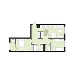 Планировка 2-комнатной квартиры, 66 м2