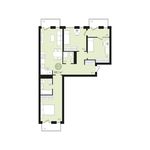 Планировка 3-комнатной квартиры, 88 м2