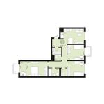 Планировка 3-комнатной квартиры, 82 м2