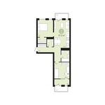 Планировка 2-комнатной квартиры, 67 м2