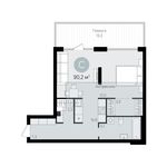 Планировка квартиры студии, 90 м2
