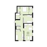 Планировка 3-комнатной квартиры, 81 м2