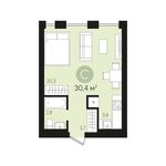 Планировка квартиры студии, 30 м2