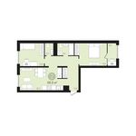 Планировка 2-комнатной квартиры, 66 м2