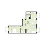 Планировка 2-комнатной квартиры, 85 м2
