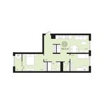 Планировка 2-комнатной квартиры, 66 м2