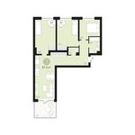 Планировка 3-комнатной квартиры, 87 м2