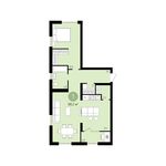 Планировка 1-комнатной квартиры, 68 м2