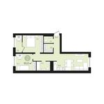 Планировка 2-комнатной квартиры, 65 м2