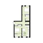Планировка 2-комнатной квартиры, 61 м2
