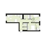 Планировка 2-комнатной квартиры, 65 м2