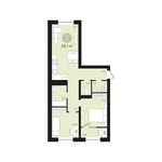 Планировка 2-комнатной квартиры, 66 м2