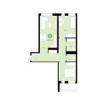Планировка 2-комнатной квартиры, 68 м2