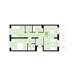 Планировка 2-комнатной квартиры, 88 м2