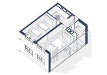 Планировка 2-комнатной квартиры, 97 м2