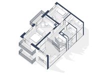 Планировка 3-комнатной квартиры, 126 м2