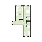 Планировка 2-комнатной квартиры, 69 м2
