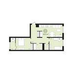 Планировка 2-комнатной квартиры, 66 м2