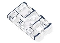 Планировка 2-комнатной квартиры, 68 м2