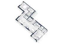 Планировка 2-комнатной квартиры, 88 м2