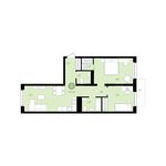 Планировка 2-комнатной квартиры, 71 м2