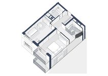 Планировка 2-комнатной квартиры, 105 м2