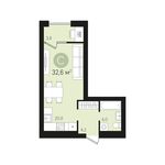 Планировка квартиры студии, 32 м2