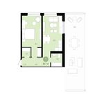 Планировка 1-комнатной квартиры, 88 м2