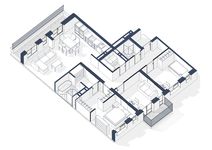 Планировка 3-комнатной квартиры, 102 м2