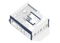 Планировка 2-комнатной квартиры, 142 м2