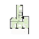 Планировка 2-комнатной квартиры, 99 м2