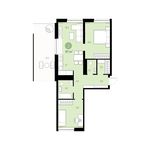 Планировка 2-комнатной квартиры, 87 м2