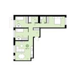 Планировка 3-комнатной квартиры, 86 м2
