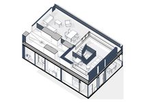 Планировка 2-комнатной квартиры, 141 м2