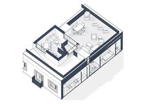 Планировка 2-комнатной квартиры, 155 м2
