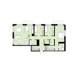 Планировка 3-комнатной квартиры, 133 м2