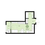 Планировка квартиры студии, 31 м2