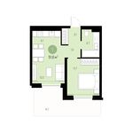 Планировка 1-комнатной квартиры, 51 м2