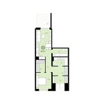 Планировка 1-комнатной квартиры, 68 м2