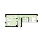 Планировка 1-комнатной квартиры, 54 м2