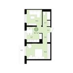 Планировка 2-комнатной квартиры, 49 м2