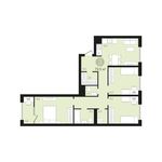 Планировка 3-комнатной квартиры, 79 м2