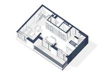 Планировка 3-комнатной квартиры, 129 м2